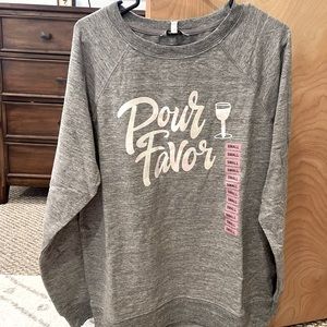 Wildfox long sleeve crew neck. size S. Tags on, never worn. MSRP $128.00.